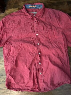 Tommy Bahama Coral-Red Short Sleeve Button-Down Shirt